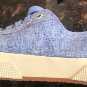 Superga linen tennis sneakers